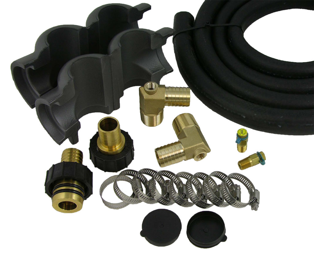 1” Hose Kit (Flo-Link Dbl O-ring @ Flow Center; MPT @ HP)